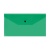 Папка-конверт на кнопке СТАММ С6, 150мкм, пластик, прозрачная, зеленая