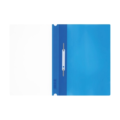 Папка-скоросшиватель пластик. перф. СТАММ А4, 160мкм, синяя с прозр. верхом