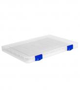 Case for A4 format documents 22mm thickness, blue snaps