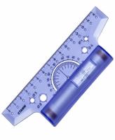 T-square ruler 15cm transparent plastic roller