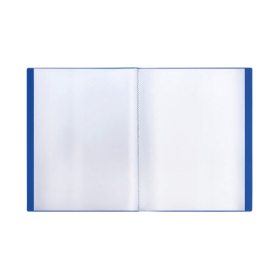 Папка с 80 вкладышами СТАММ А4, 30мм, 600мкм, пластик, синяя