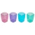 Подставка-стакан СТАММ "Тропик", пластиковая, квадратная, пастельные цвета, ассорти