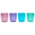 Подставка-стакан СТАММ "Тропик", пластиковая, квадратная, пастельные цвета, ассорти