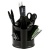 Набор канцелярских принадлежностей СТАММ "MiniDesk", 11 предметов, вращающийся, черный