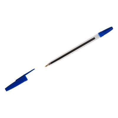 Ручка шариковая СТАММ "Оптима" синяя,1мм, 5шт., пакет с европодвесом