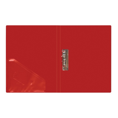 Папка с боковым зажимом СТАММ "Стандарт" А4, 17мм, 700мкм, пластик, красная
