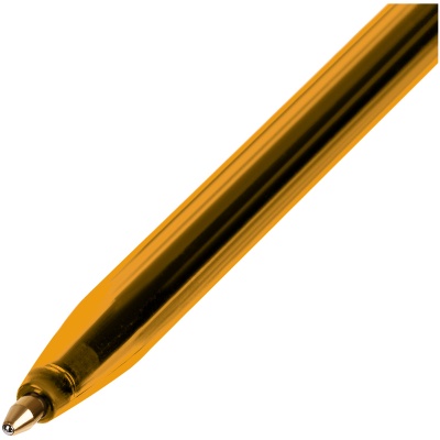 Ручка шариковая СТАММ "111" синяя, 1мм, тонированный оранжевый корпус