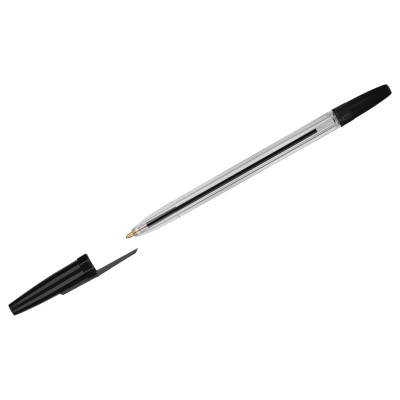 Ручка шариковая СТАММ "Оптима" черная, 1мм