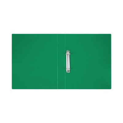 Папка на 2 кольцах СТАММ А4, 40мм, 500мкм, пластик, зеленая