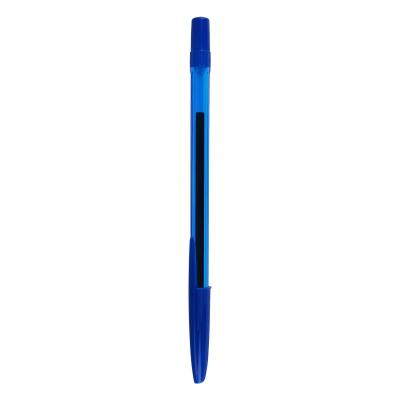 Ручка шариковая СТАММ "111" синяя,1мм, тонированный корпус, 4шт., пакет с европодвесом