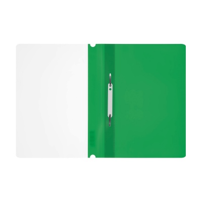 Папка-скоросшиватель пластик. СТАММ А4, 160мкм, зеленая с прозр. верхом
