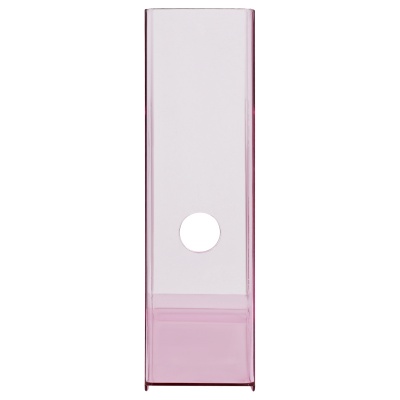 Лоток для бумаг вертикальный СТАММ "Актив", тонированный розовый, ширина 70мм