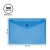 Папка-конверт на кнопке СТАММ А4, 150мкм, пластик, прозрачная, синяя