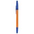 Ручка шариковая СТАММ "Оптима" синяя,1мм, оранжевый корпус, 4шт., пакет с европодвесом