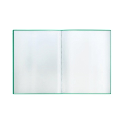 Папка с 60 вкладышами СТАММ А4, 21мм, 600мкм, пластик, зеленая