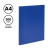 Папка с боковым зажимом СТАММ А4, 14мм, 500мкм, пластик, синяя