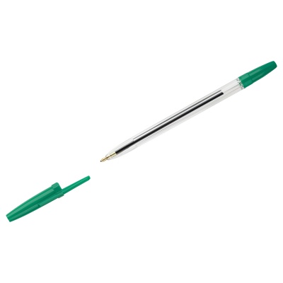 Ручка шариковая СТАММ "Оптима" зеленая, 1мм