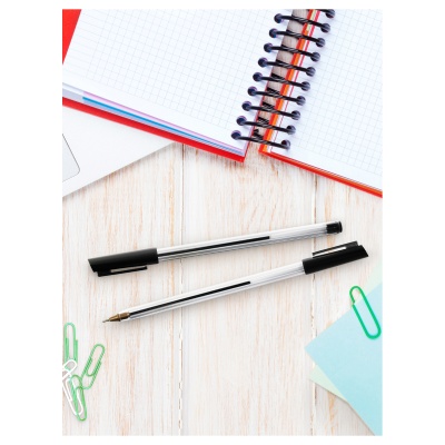 Ручка шариковая СТАММ "800" черная, 0,7мм
