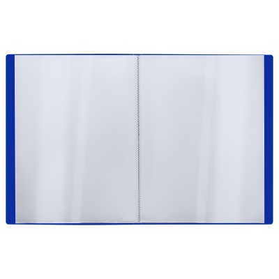 Папка со 100 вкладышами СТАММ "Стандарт" А4, 30мм, 800мкм, пластик, синяя